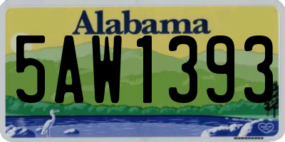AL license plate 5AW1393