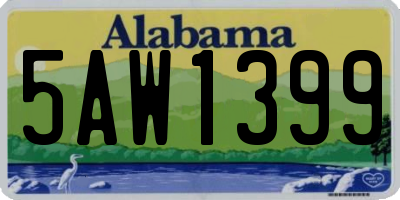 AL license plate 5AW1399