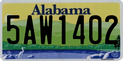 AL license plate 5AW1402