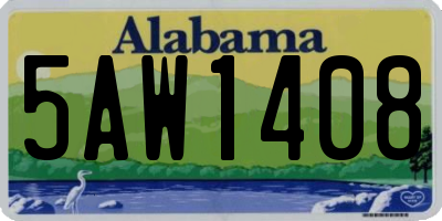 AL license plate 5AW1408