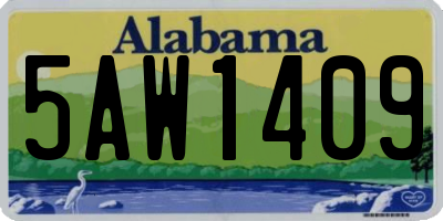 AL license plate 5AW1409