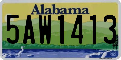 AL license plate 5AW1413