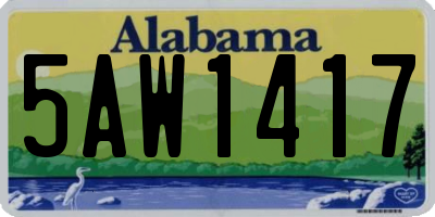 AL license plate 5AW1417