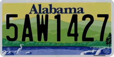 AL license plate 5AW1427