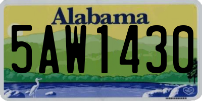 AL license plate 5AW1430