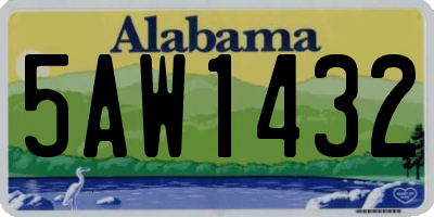 AL license plate 5AW1432