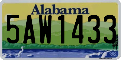 AL license plate 5AW1433