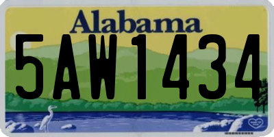 AL license plate 5AW1434