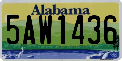 AL license plate 5AW1436