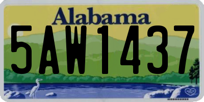 AL license plate 5AW1437