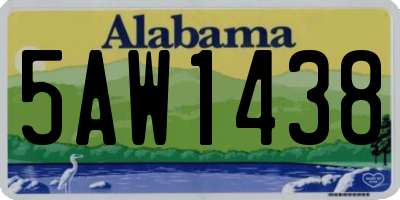 AL license plate 5AW1438