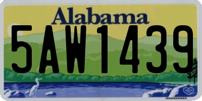 AL license plate 5AW1439