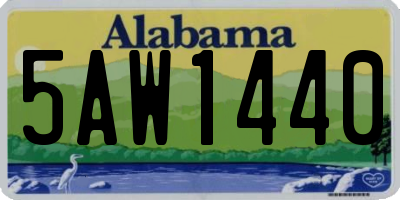 AL license plate 5AW1440