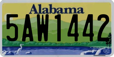 AL license plate 5AW1442