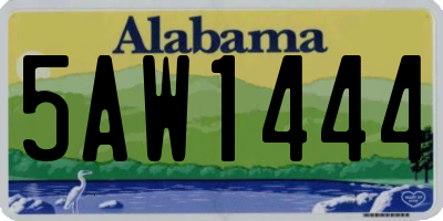 AL license plate 5AW1444