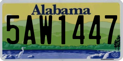 AL license plate 5AW1447
