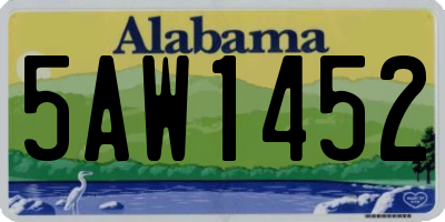 AL license plate 5AW1452