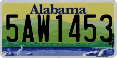 AL license plate 5AW1453