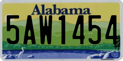 AL license plate 5AW1454