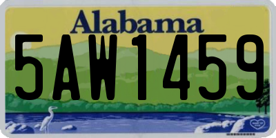 AL license plate 5AW1459