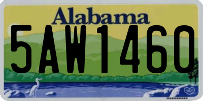 AL license plate 5AW1460