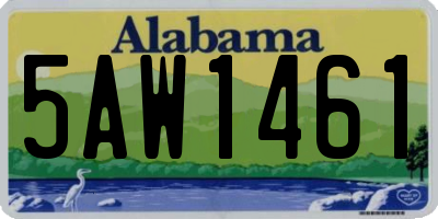 AL license plate 5AW1461
