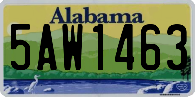 AL license plate 5AW1463