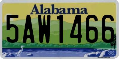 AL license plate 5AW1466