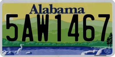 AL license plate 5AW1467
