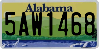 AL license plate 5AW1468
