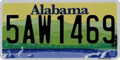 AL license plate 5AW1469