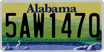 AL license plate 5AW1470