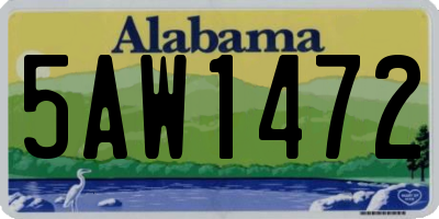 AL license plate 5AW1472
