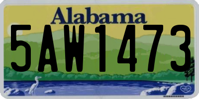 AL license plate 5AW1473