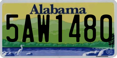 AL license plate 5AW1480