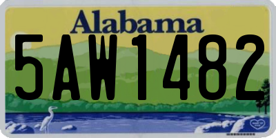 AL license plate 5AW1482