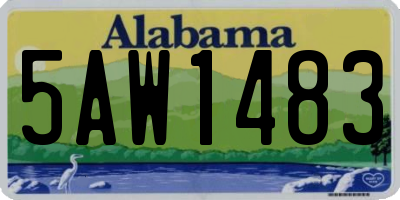 AL license plate 5AW1483
