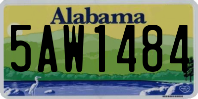 AL license plate 5AW1484