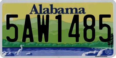 AL license plate 5AW1485