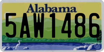 AL license plate 5AW1486