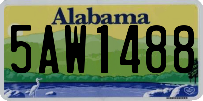 AL license plate 5AW1488
