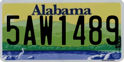 AL license plate 5AW1489