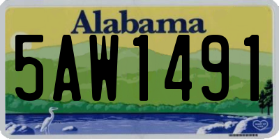 AL license plate 5AW1491