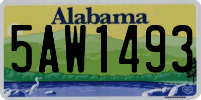 AL license plate 5AW1493