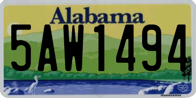 AL license plate 5AW1494