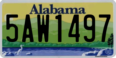 AL license plate 5AW1497