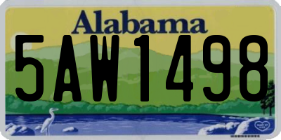 AL license plate 5AW1498