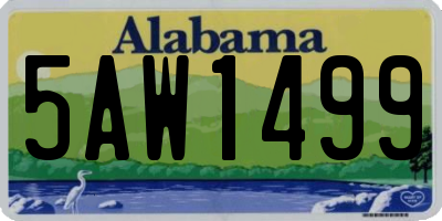 AL license plate 5AW1499