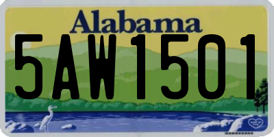 AL license plate 5AW1501