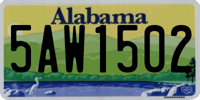 AL license plate 5AW1502